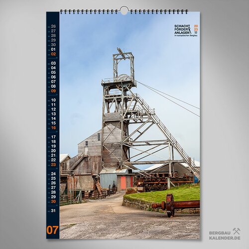 2. Bergbaukalender Schachtfrderanlagen im europischen Bergbau 2023 / Wandkalender